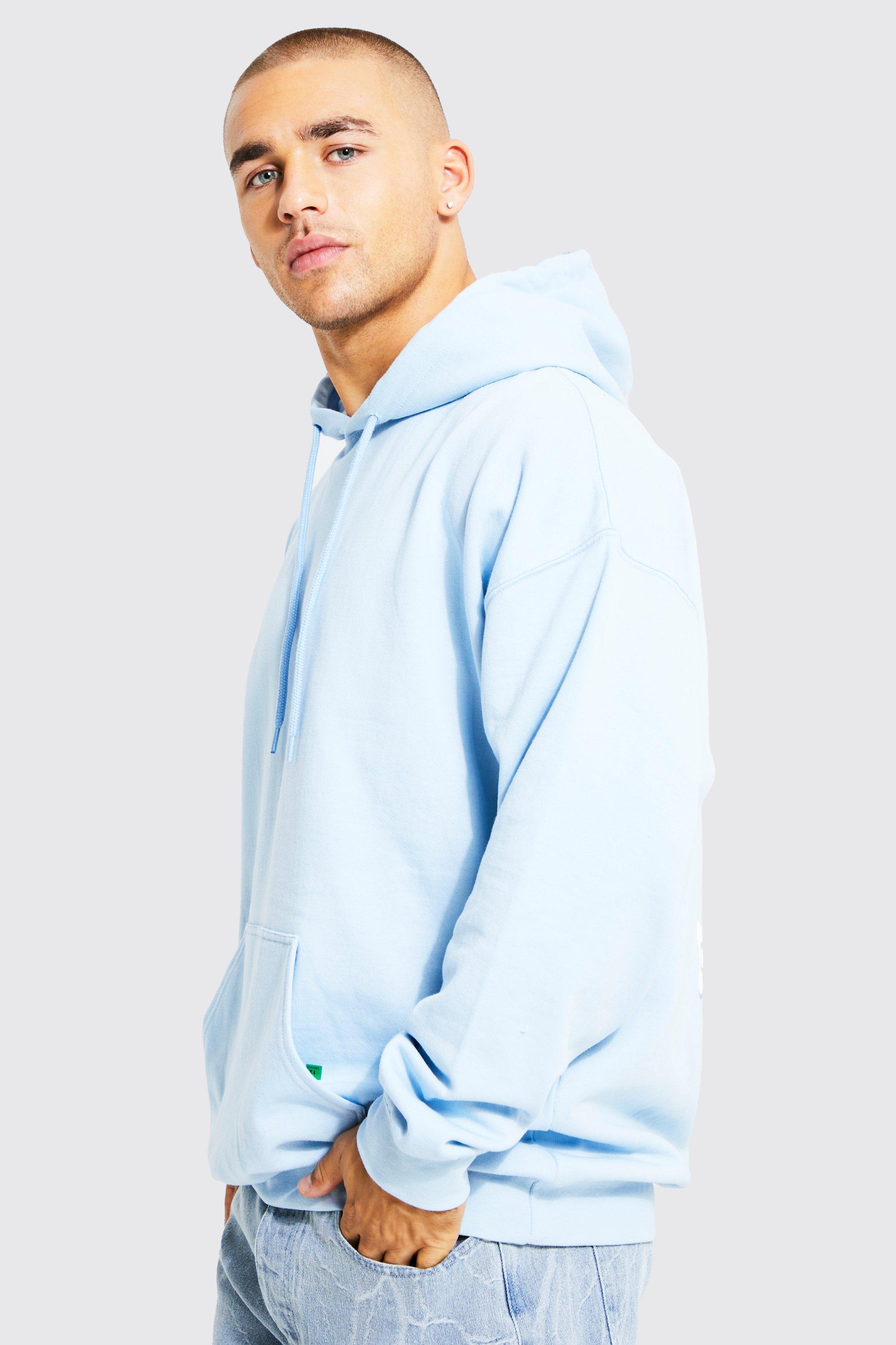 Light blue hoodie online boohoo